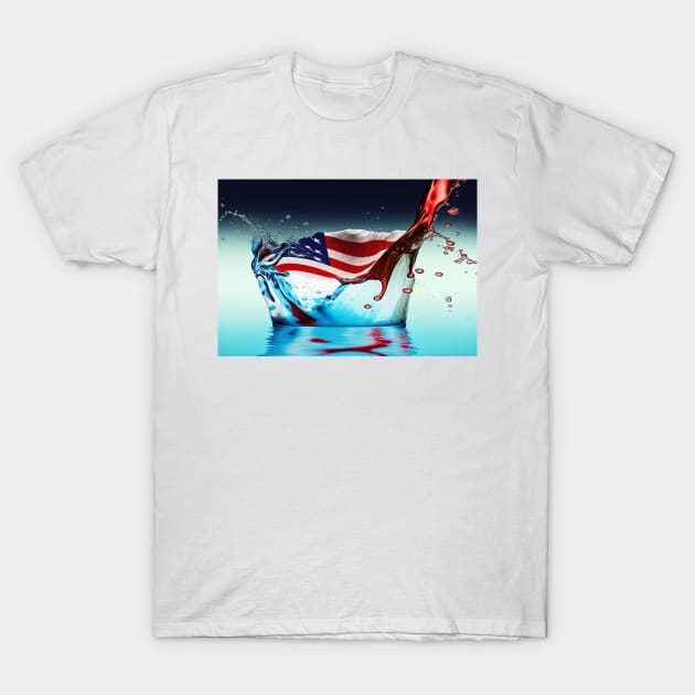 National Nations Flags - American Flag - Stars And Stripes T-Shirt by Unwind-Art-Work